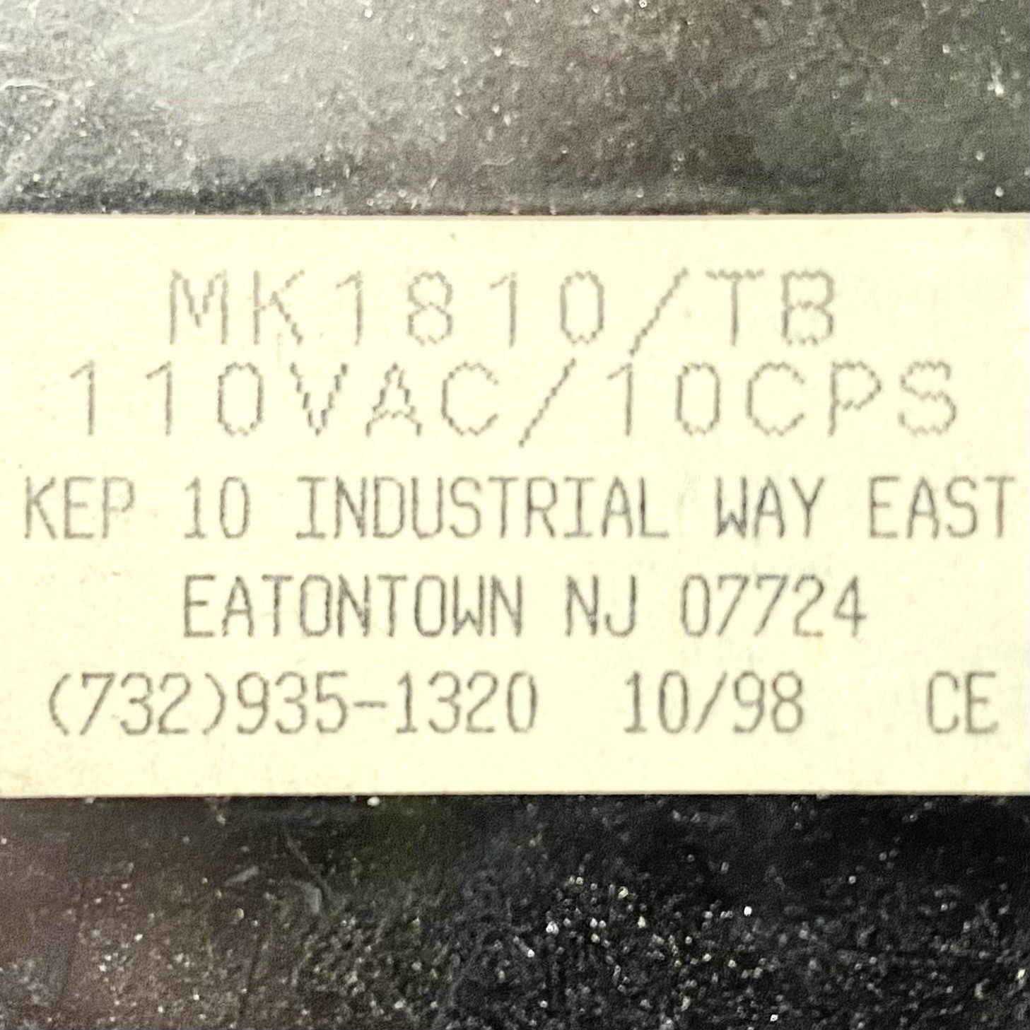 KEP MK1810-TB Digital Counter Panel Mount