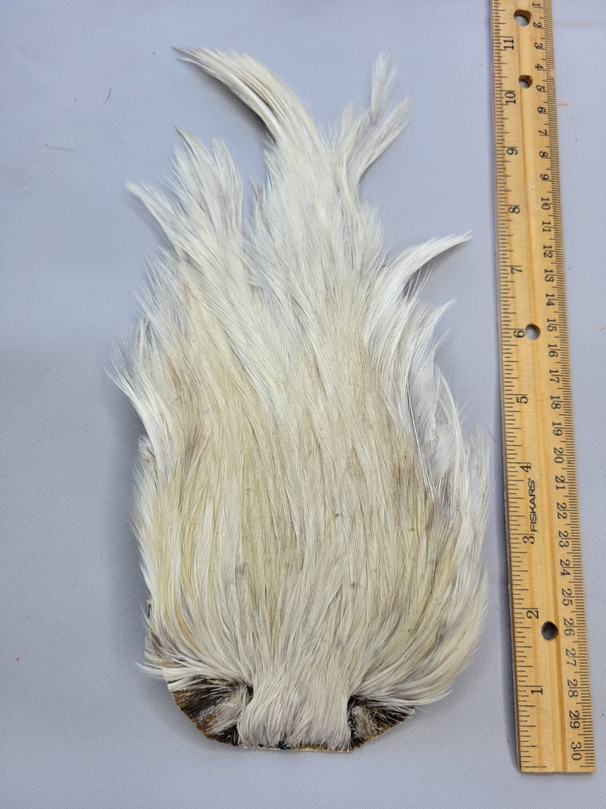 Lot 142,  Top Quality  DUN  India Rooster Streamer Neck Cape Feathers