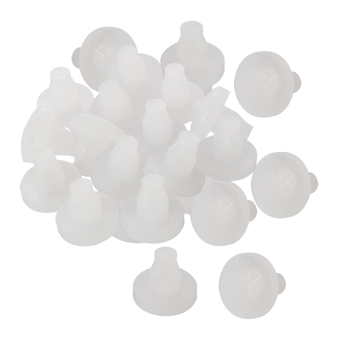 25pcs 7mm White Stem Bumpers Glide, Patio Outdoor Furniture Glass Top Embedded