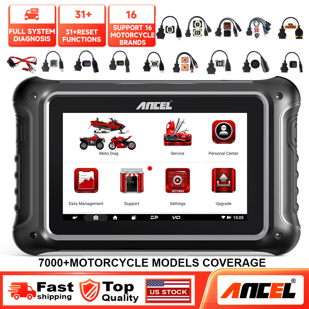 ANCEL MT700 Motorcycle Full Systems Diagnostic Tool OBD2 Scanner Fit For Benelli