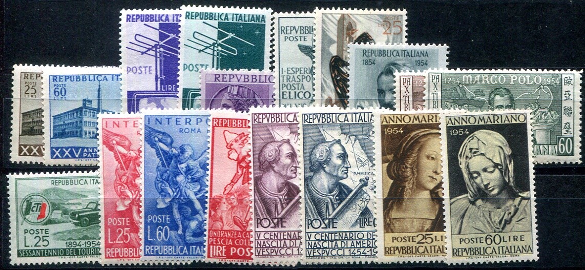 ITALY 1954 906-919,922-925 ** MINT VINTAGE almost COMPLETE (F6163