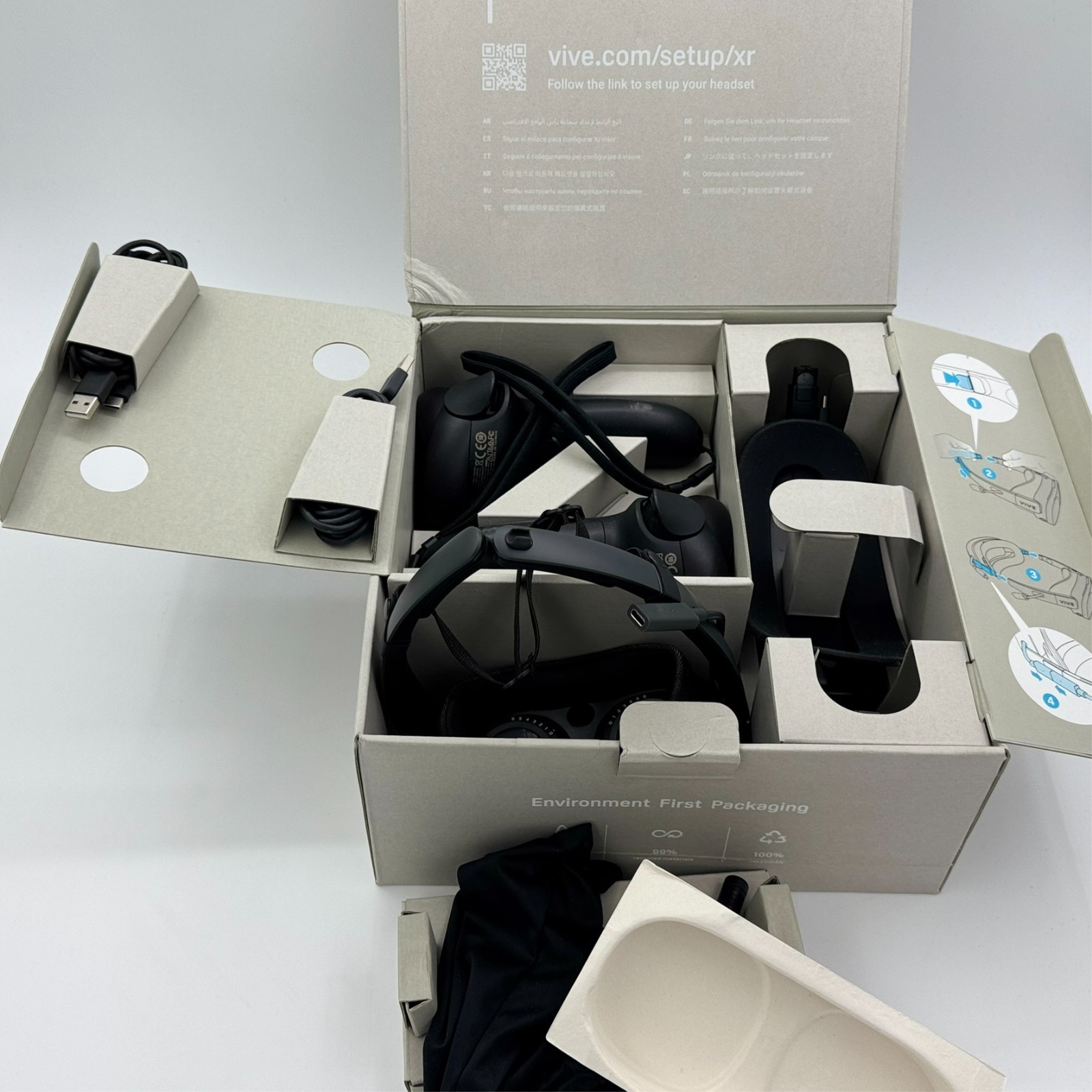 HTC Vive XR Elite VR Headset w/ Deluxe Pack - Mixed Reality PCVR - OPEN BOX