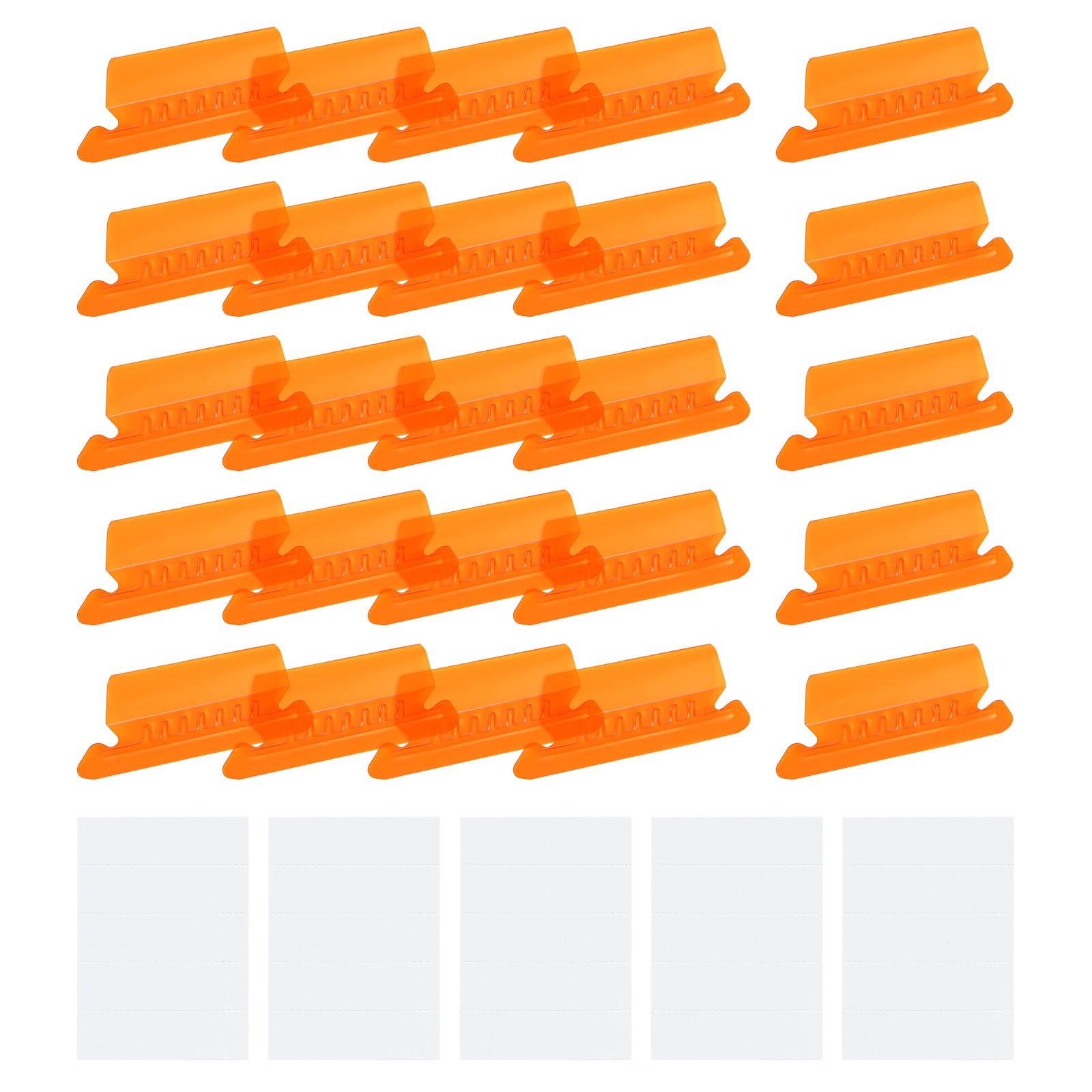 Hanging File Folder Tabs 2 Inch File Folder Tabs and Inserts Orange 50Pcs