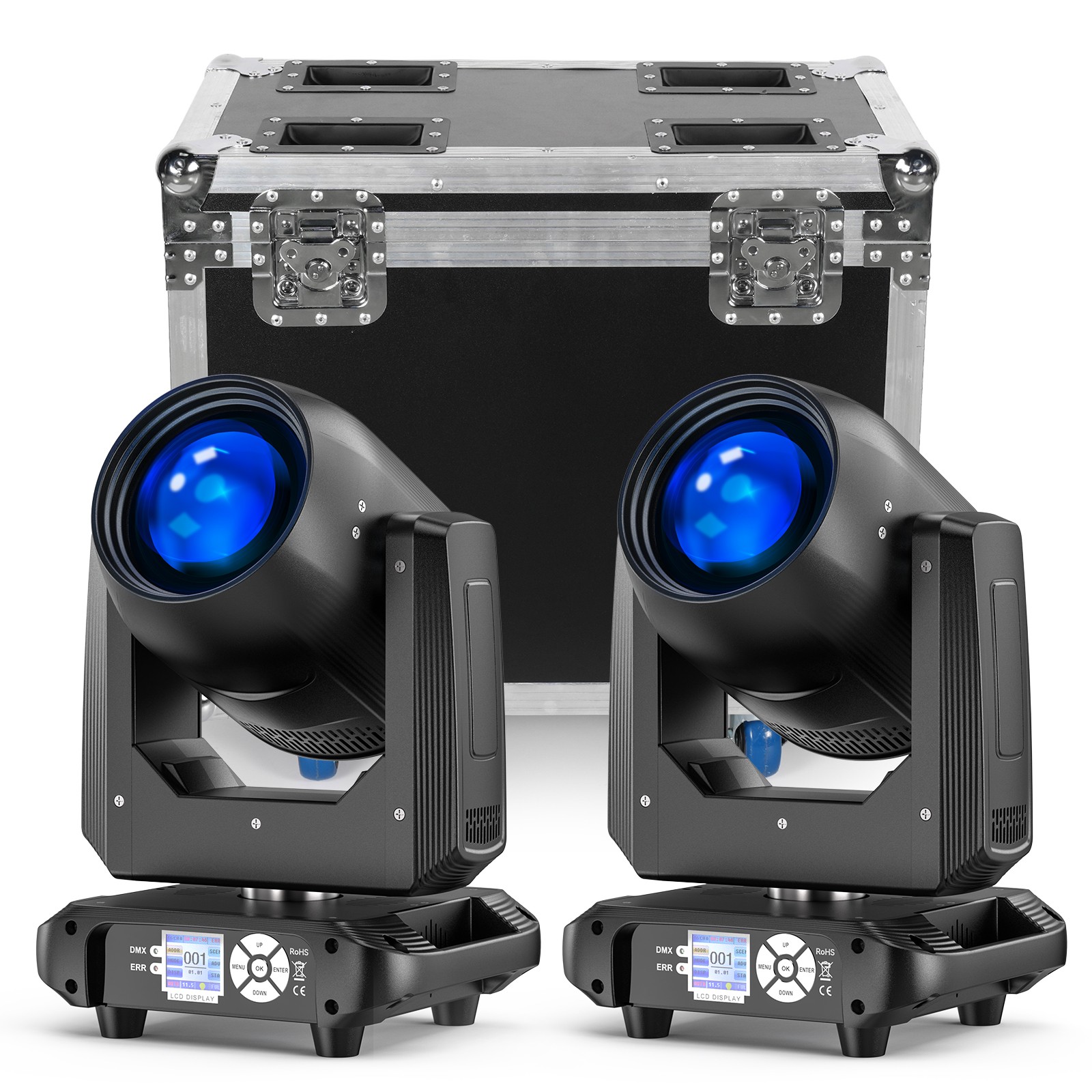 200W LED Moving Head Light Stage 18Prism DJ Lighting Wedding Show Disco W/Case
