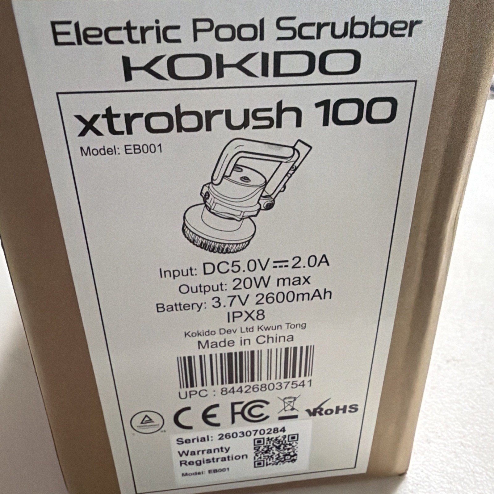 KOKIDO Xtrobrush 100 Electric Pool Scrubber EB001