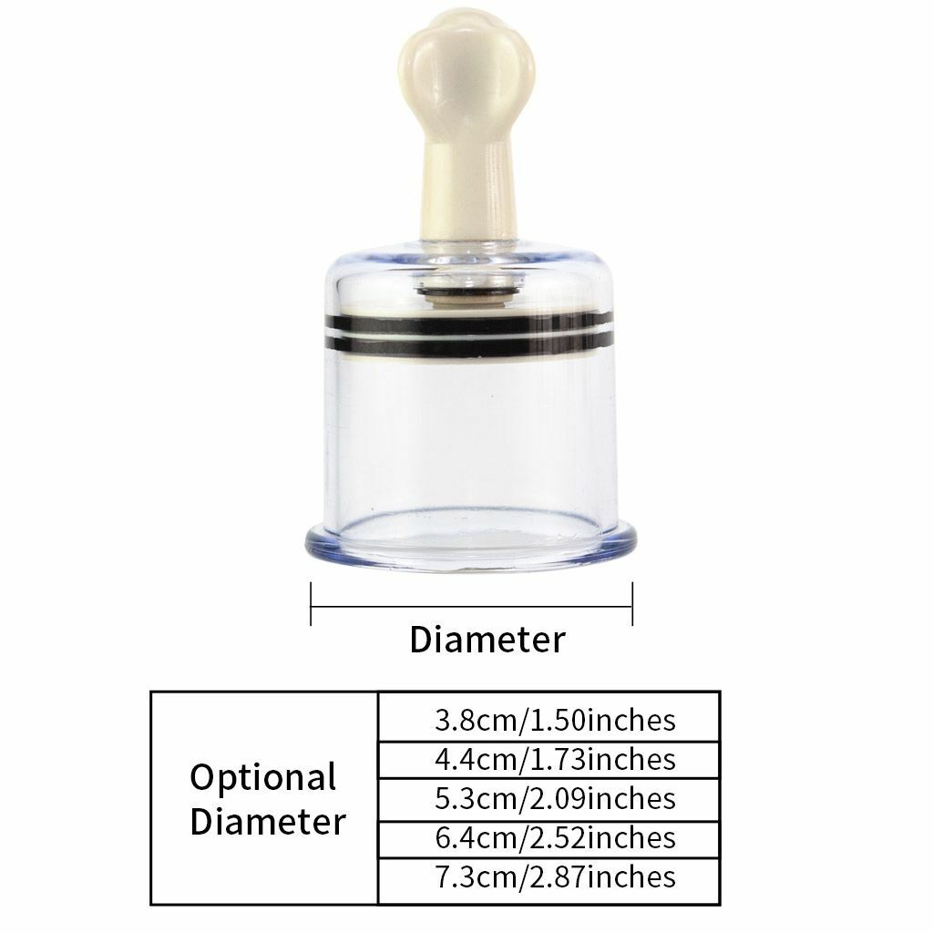 1-2PCS Vacuum Twist Rotary Cupping Set Nipple Sucker Enlargement NO-Pump Suction