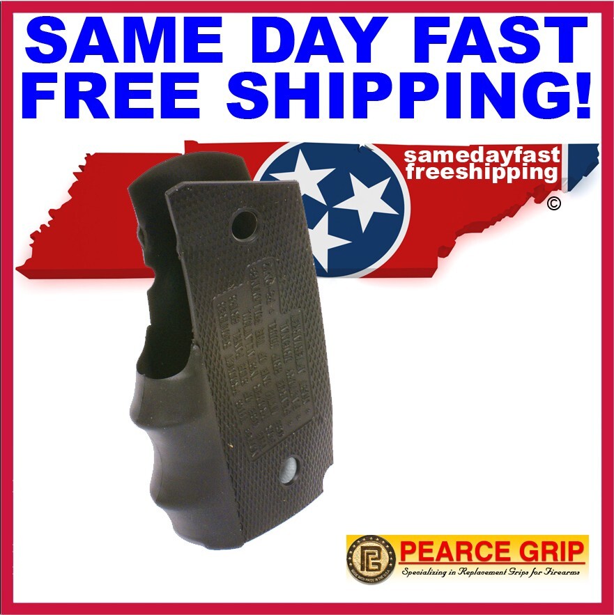 Pearce Grip PG-OM1 for 1911 Compact Rubber Finger Groove SAME DAY FAST SHIPPING