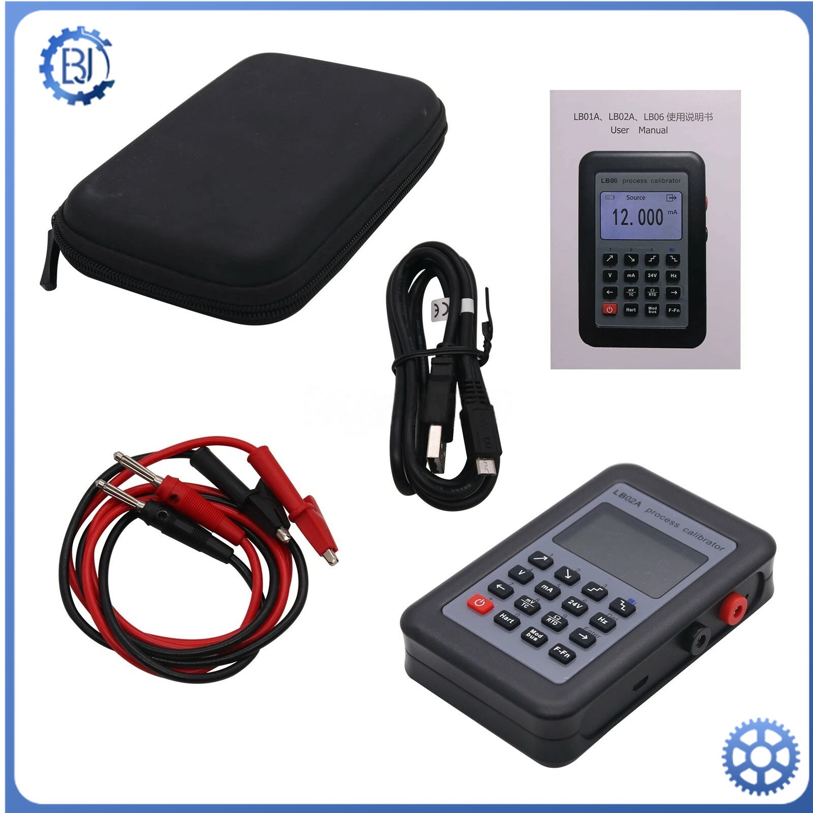Multifunction LB02A Process Calibrator for Frequency RTD TC mV mA Calibration tp