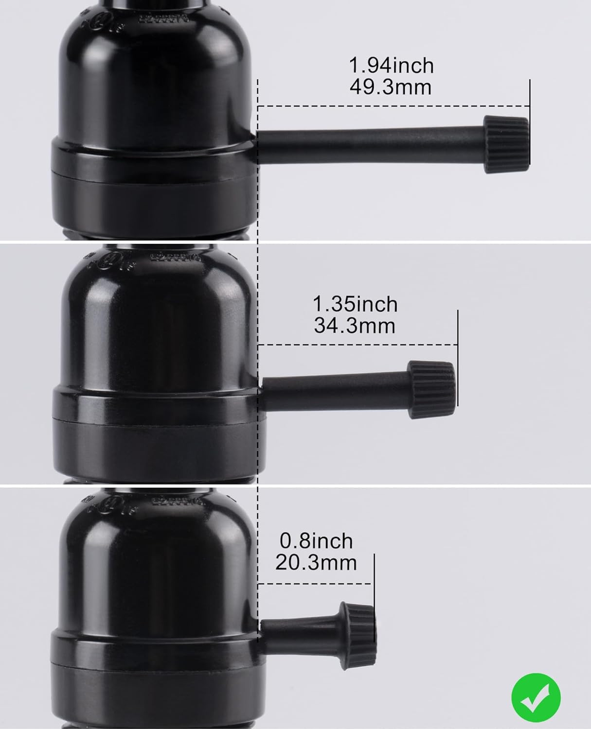 Light Lamp Turn On/Off Switch Knobs Replacement, Black, Standard Size, for Table