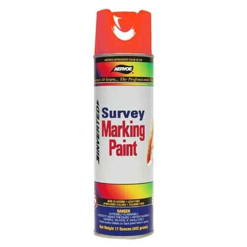 Aervoe 201 20-Oz Non-Freezing Operational Up to 14Â°F Survey Marking Paint, Red