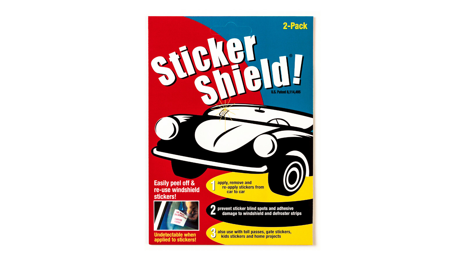 Sticker Shield Windshield Sticker Applicator for Easy Application - 4x6 2 Sheets