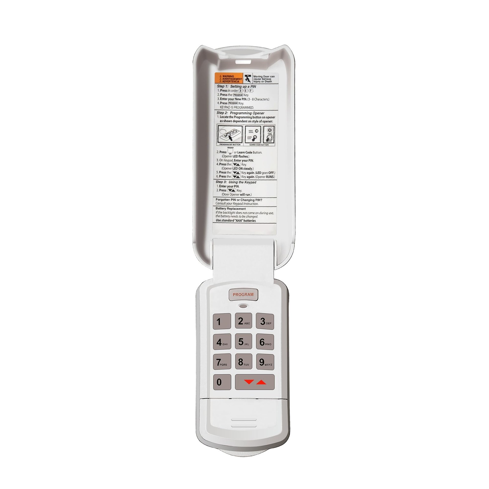 Overhead Door OKP-BX Garage Opener 1 Keypad, White