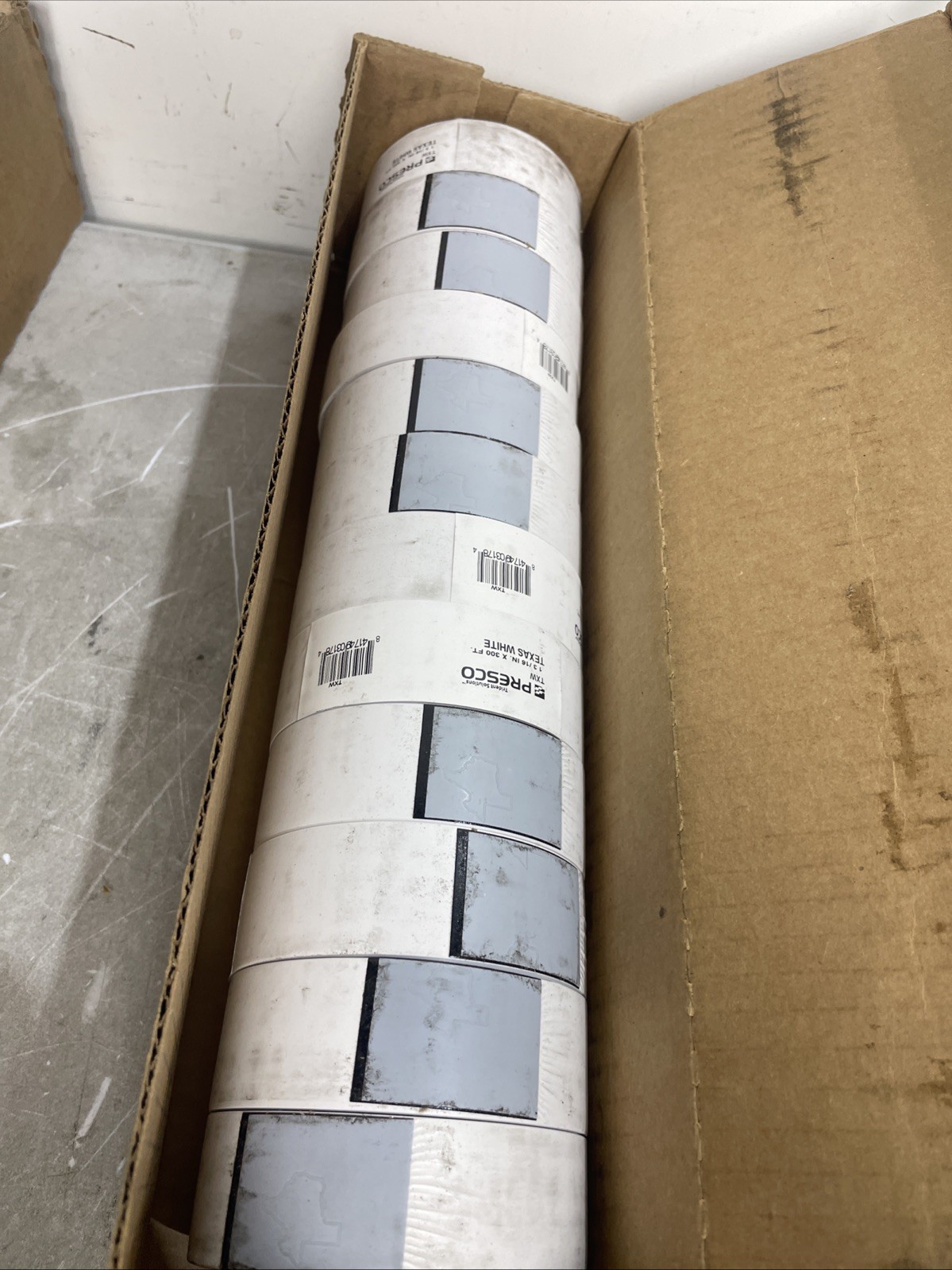 [NO ADHESIVE] Presco Texas Roll Flagging Tape 1-3/16 in. x 300 f 12 Rolls White