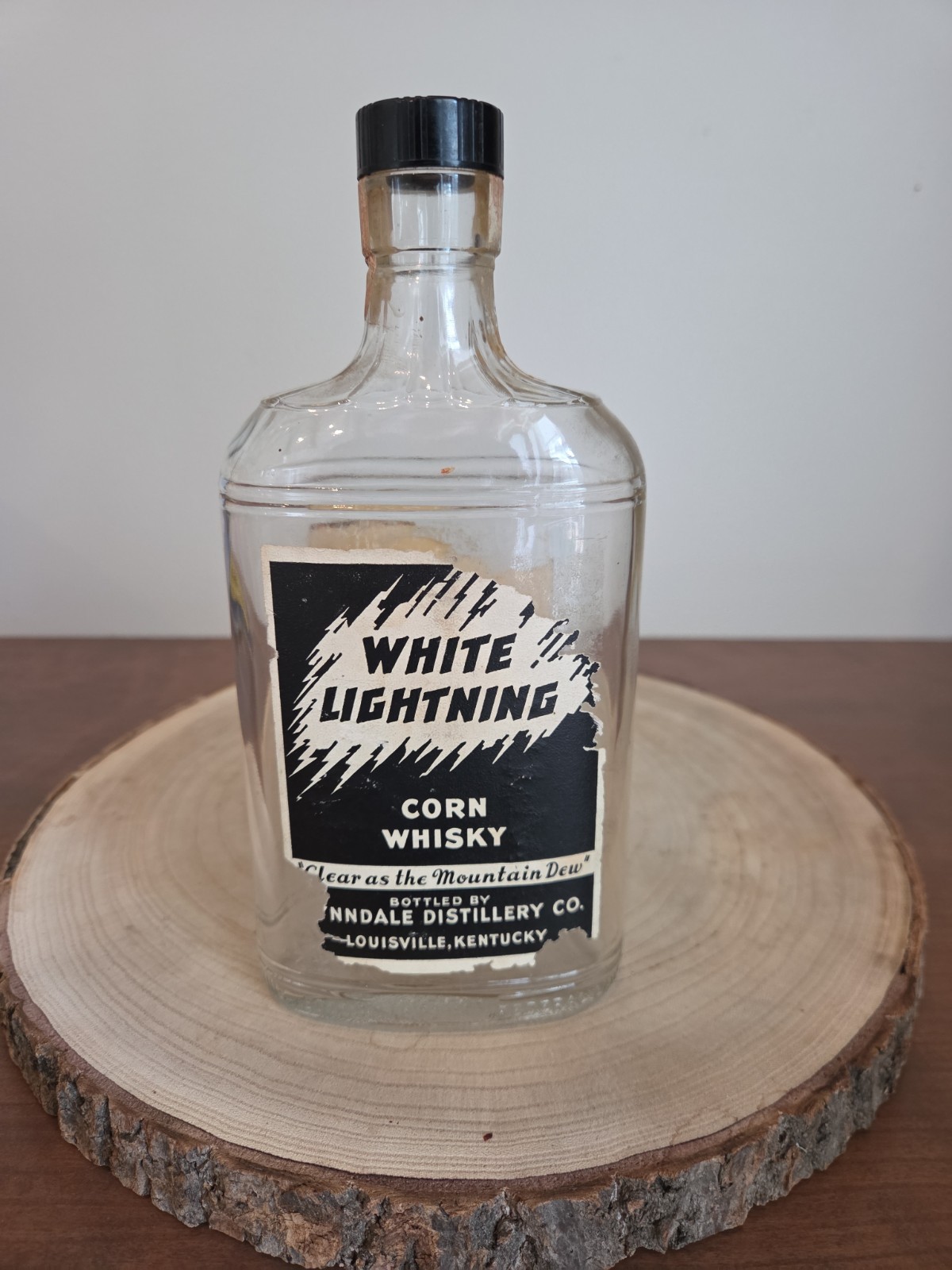 Vintage 1950's White Lightning Corn Whiskey Bottle Lynndale Distillery Kentucky