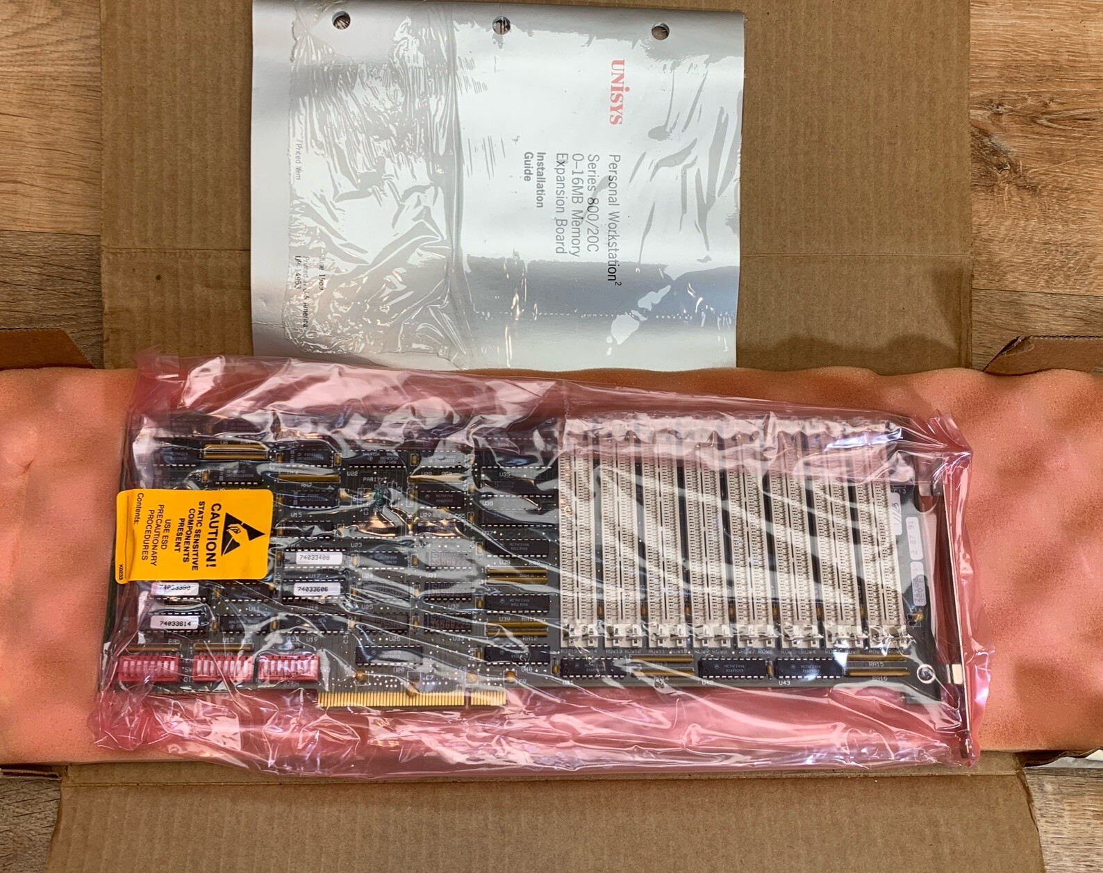 NEW! Unisys Personal Workstation 2 Series 800/20C 0-16MB  Memory Expansion Board