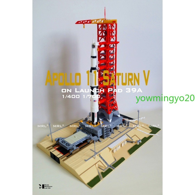1/400 Saturn V CCAFS 39A Apollo 11 3D Printed Launch Scene Spacecraft Model Set