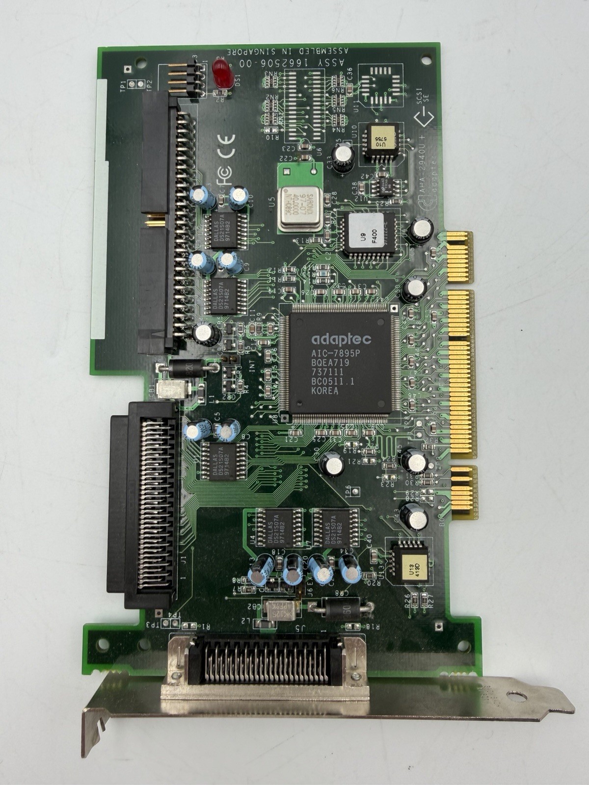 Adaptec AIC-7895P Ultra Wide SCSI PCI Controller Card ASSY 1662507-00 VHDCI