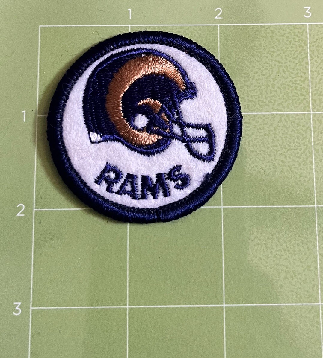 RARE LOS ANGELES RAMS NFL FOOTBALL VINTAGE PATCH 2.25” - ST LOUIS RAMS