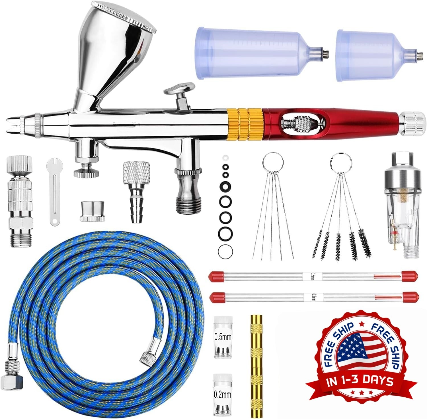 Kit de aerógrafo para maquillaje decoración de uñas zapatos tatuajes y pasteles
