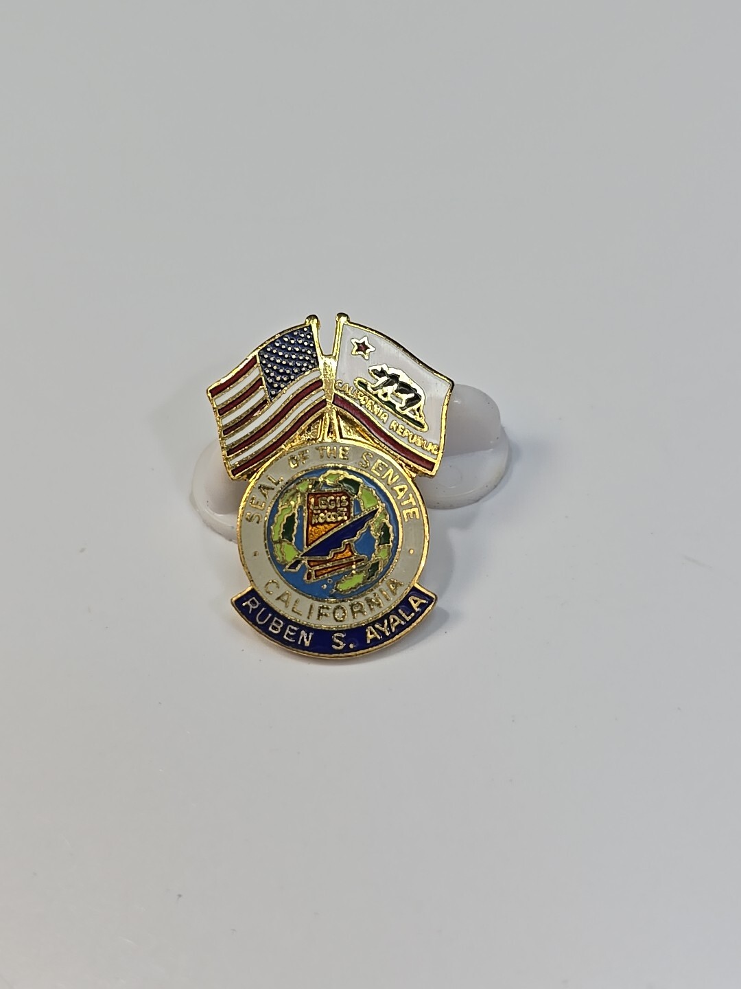 Ruben S. Ayala Souvenir Lapel Pin California Democrat State Senator 1974-1998