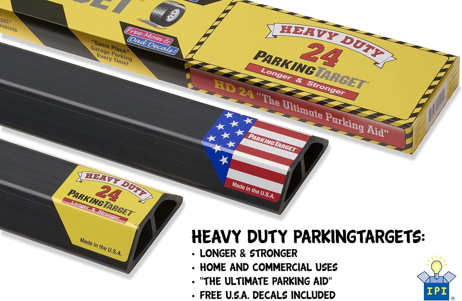 18” 1 pcs U.S.A. Garage Heavy Duty Parking Aid Car Stop Indicator Protects Ca...