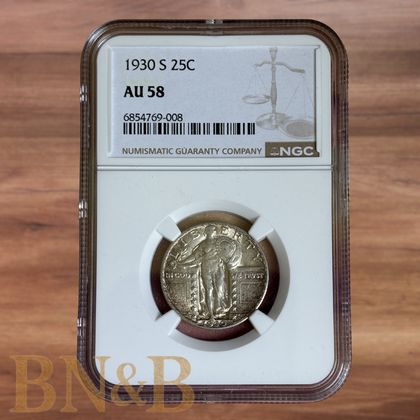 1930 S Standing Liberty Quarter NGC AU58