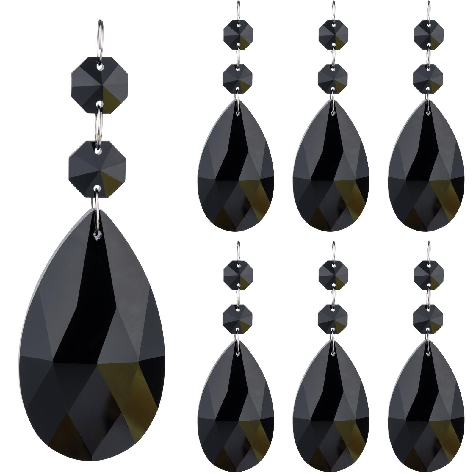 6pcs 2.5" Crystal Chandelier Teardrop,Light Replacement Part,Wedding Decor color