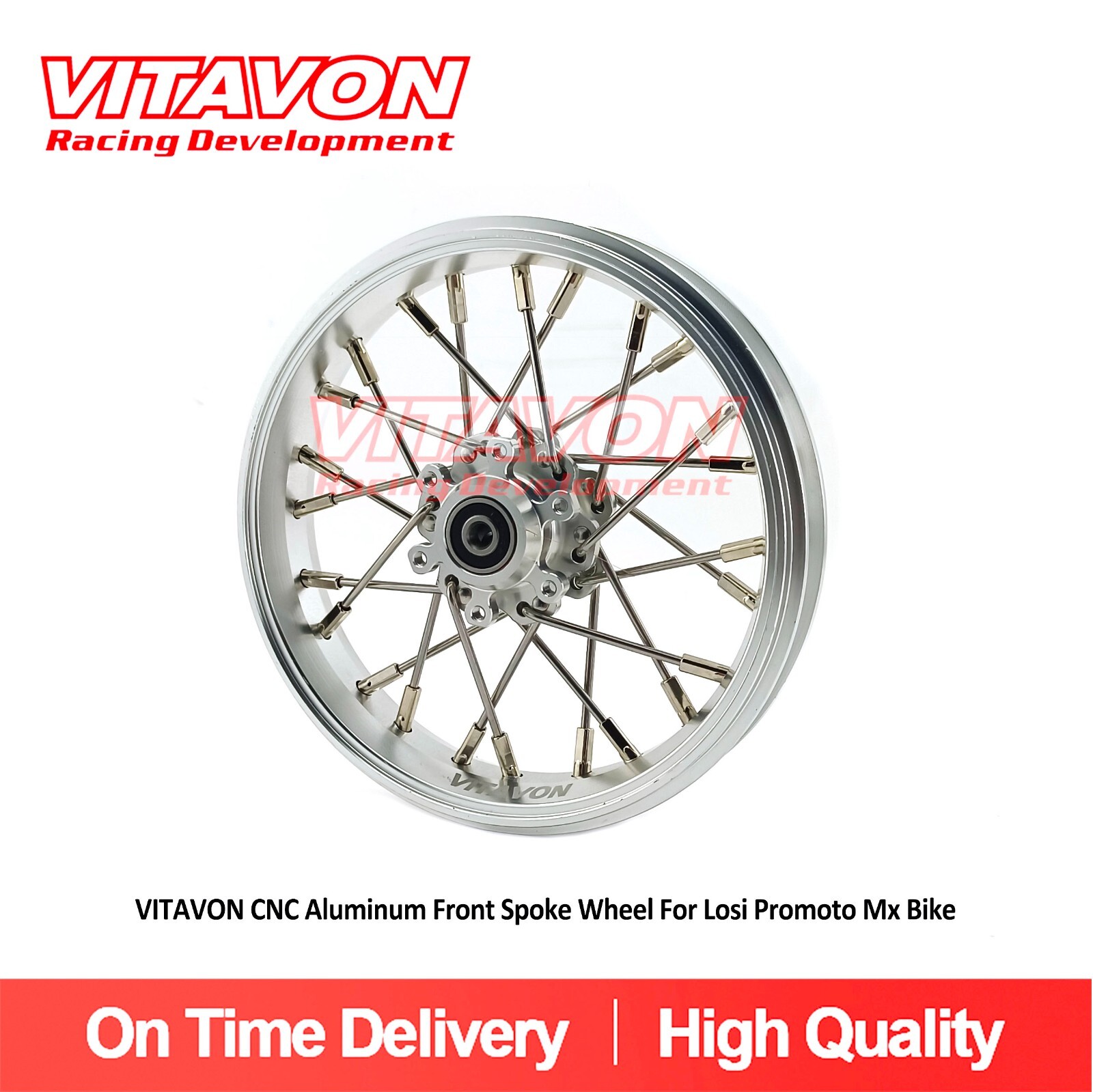Vitavon CNC Aluminum Front Spoke Wheel For Losi Promoto MX Bike