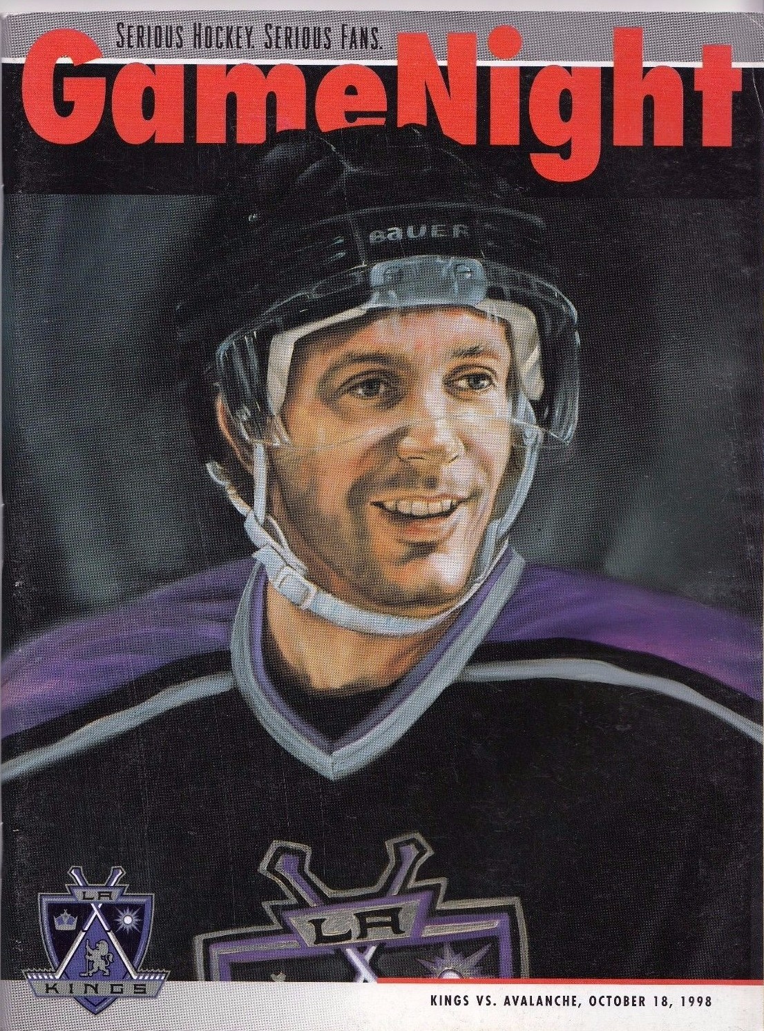 1998 GameNight Program Los Angeles Kings Vs Colorado Avalanche - Game Night