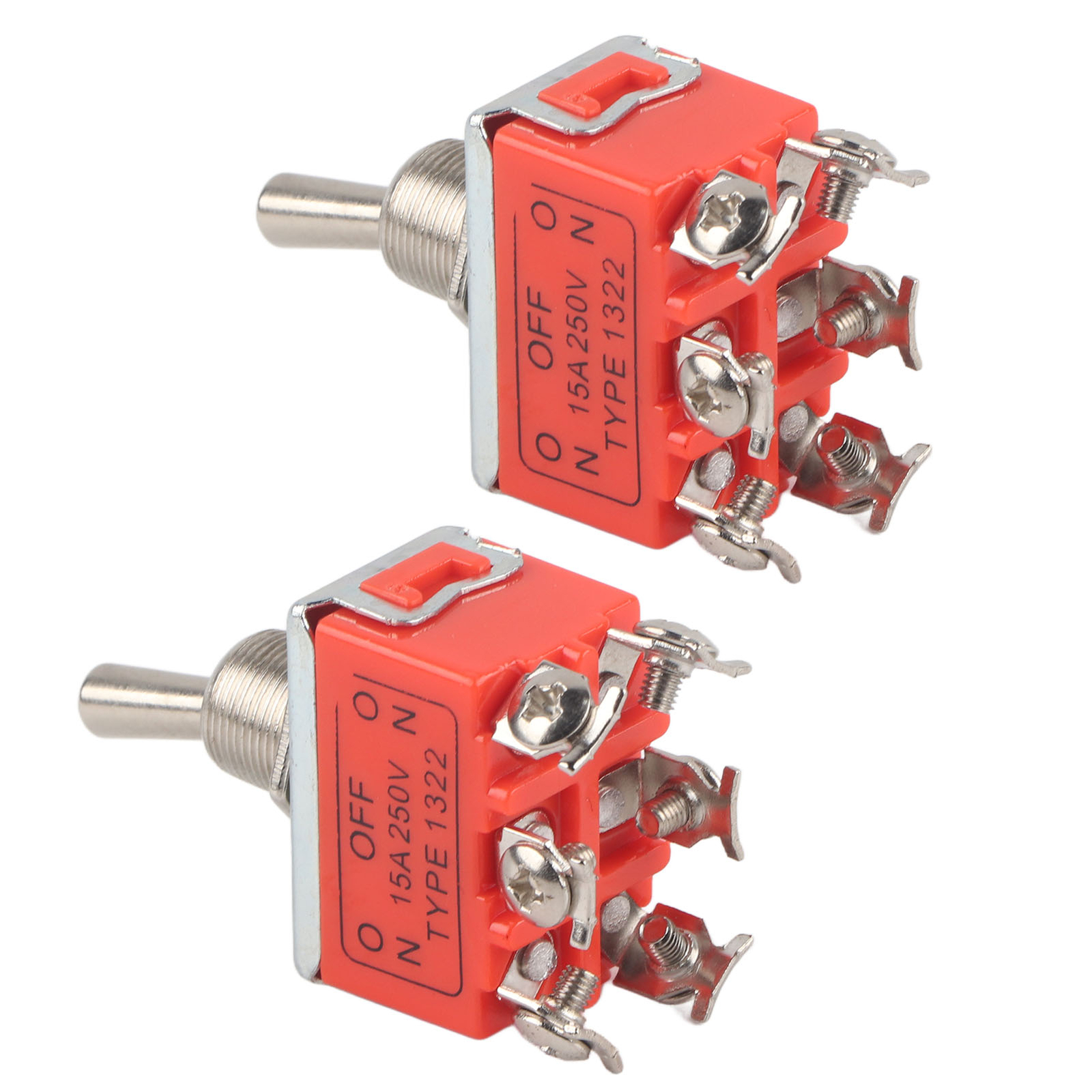 2 Pcs 250V 15A DC Motor Switch 3 Position Forward - Stop - Reverse Toggle Switch