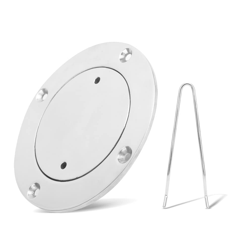 Deck Plate,3in Stainless Steel Deck Hatch Cover Stainless Steel Inspection Ha...