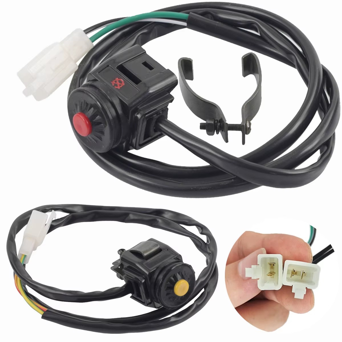Motorcycle Kill Switch Red Push Button Horn Starter Dirt Bike KTM ATV Dual Sport