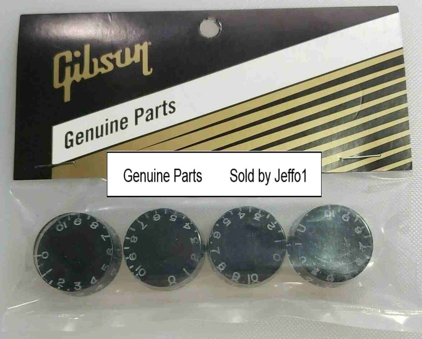 GIBSON® Black Speed Knob Set USA Genuine Les Paul Brand New "REAL DEAL"