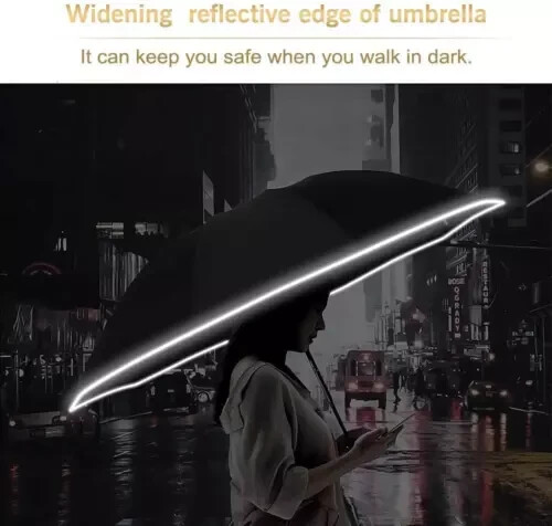 Bodyguard Inverted Umbrella Large Windproof Umbrellas for Rain Sun Travel Umb...