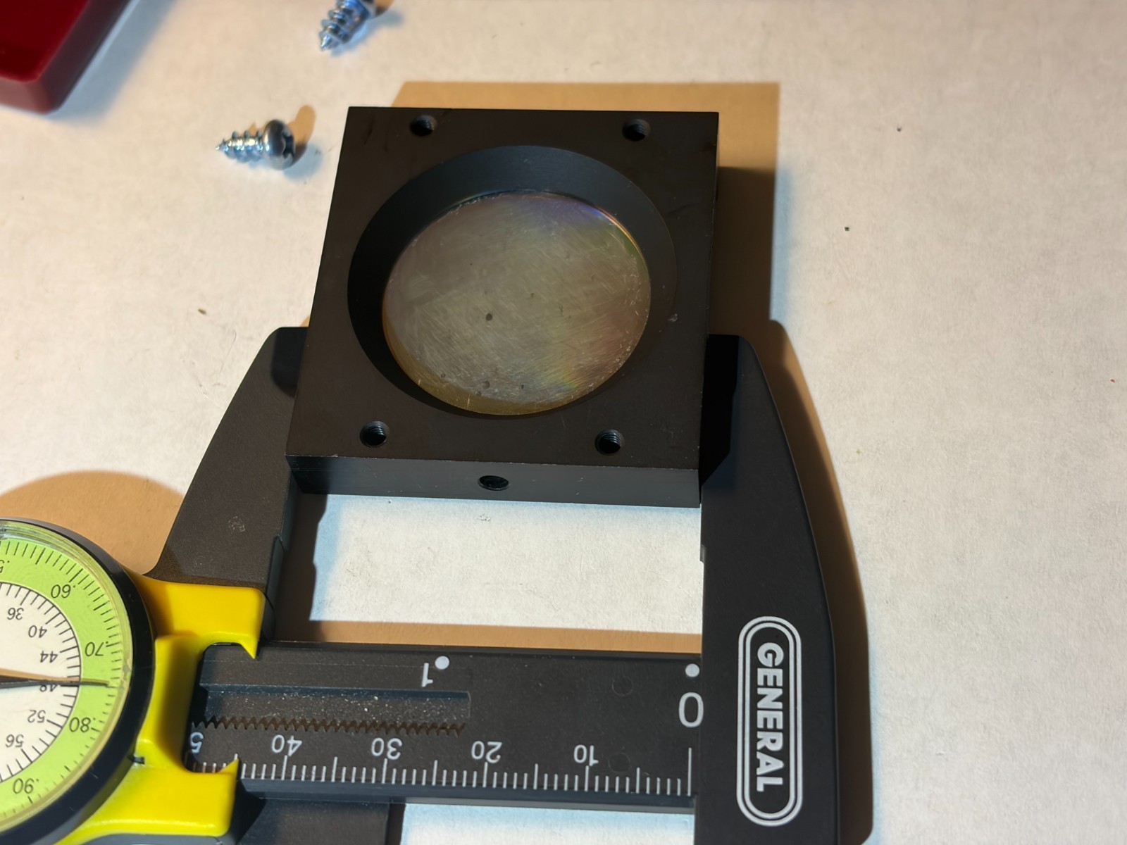 Precision Optical Diffraction Grating Assembly w/ Blue Interference Filter