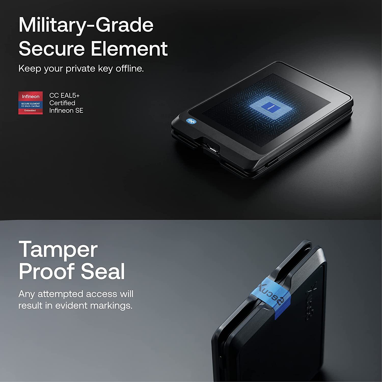 SecuX W20 Secure Touchscreen Crypto Hardware Wallet with Bluetooth