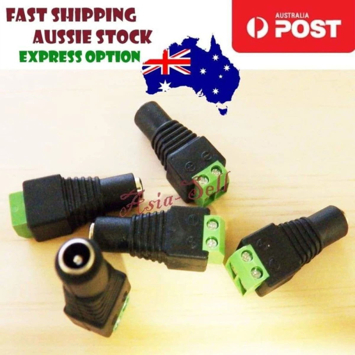100pcs Female DC Jack 5.5 x 2.1mm 12V Power Plug Adaptor Connector CCTV LED