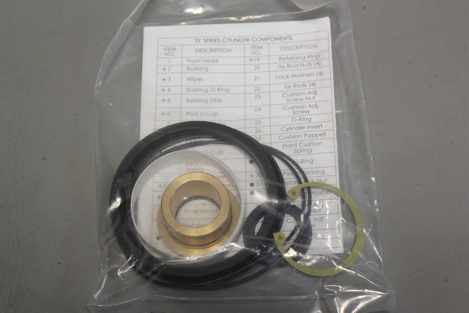 NEW MOTION CONTROLS "D" SERIES PNEUMATIC CYLINDER SEAL KIT R20831