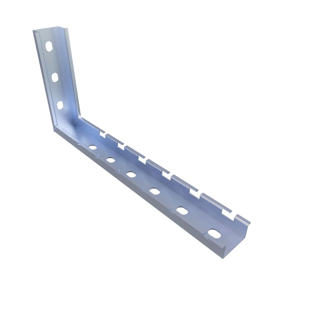 NavePoint 1 46/99" Electro Zinc Plated Wire Mesh Cable Tray L-Shaped Wall