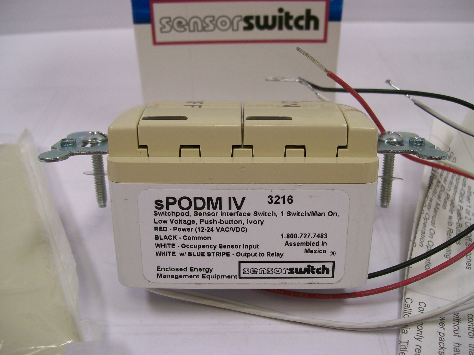 NEW Acuity Controls Sensor Switch sPODM IV sPODMIV Ivory Switch SAU3308