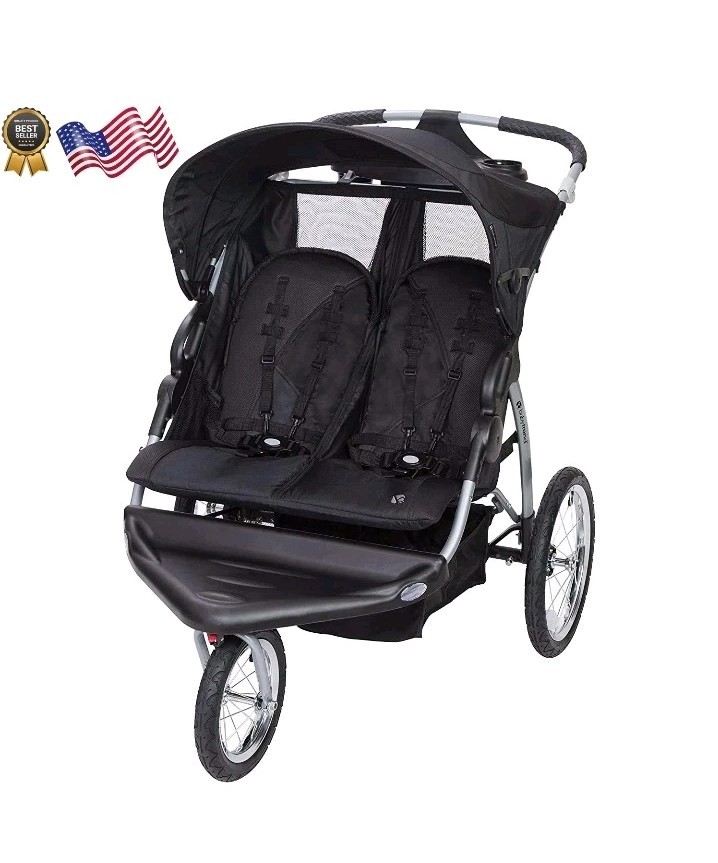 Baby Trend Expedition EX Swivel Travel Jogging Double Baby Stroller Griffin NEW✅