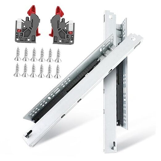 6 Pairs of Undermount Soft Close Drawer Slides,Bottom Mount Full 24 Inch