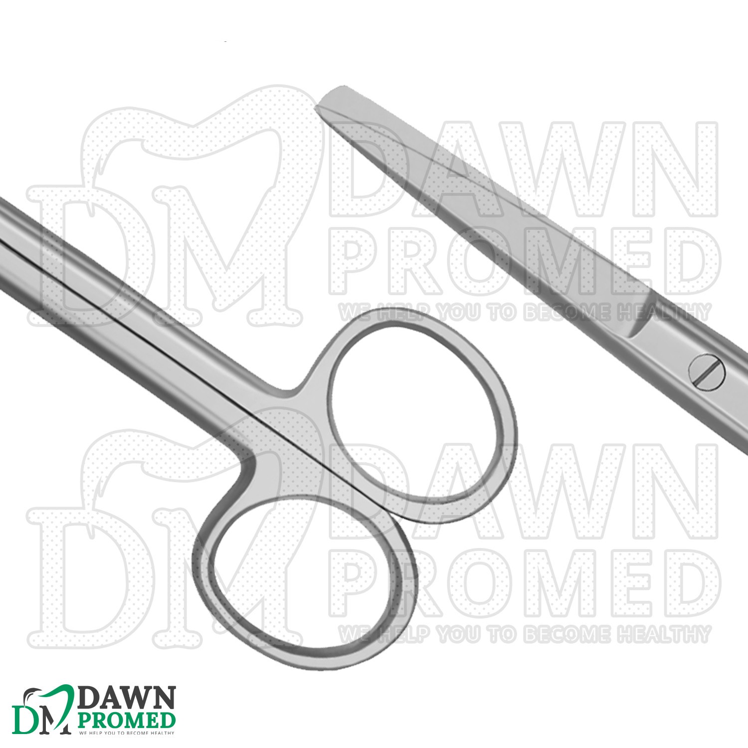 6 Pcs Operating Scissors 6.5" Straight Sharp Blunt Round Pattern Surgical Set