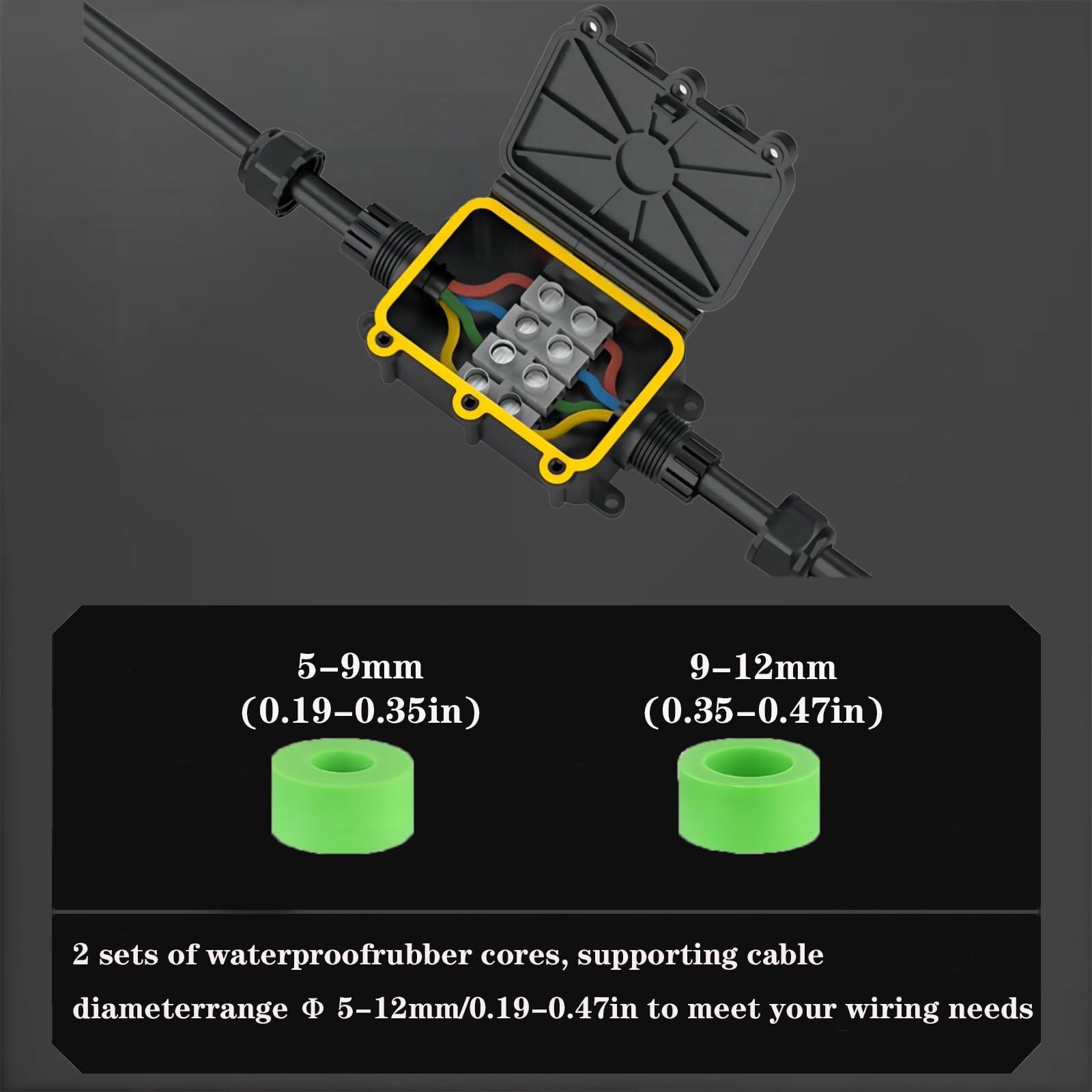 Outdoor Waterproof Junction Box Plastic Cable Electrical Open Splice Underground