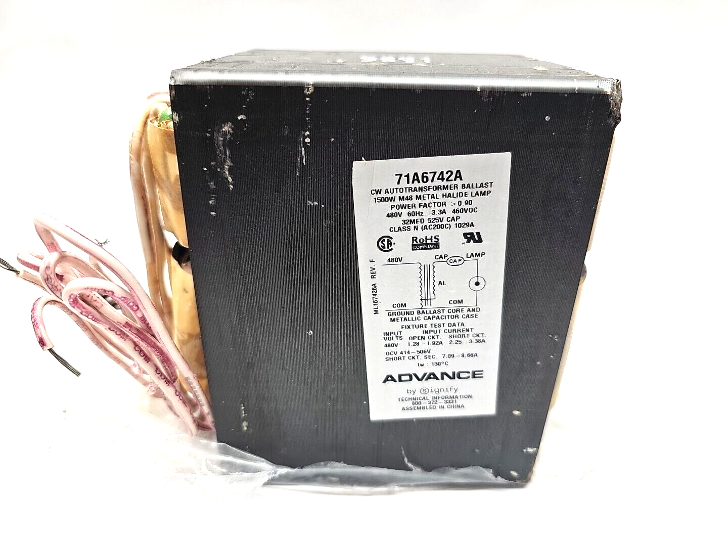 ADVANCE 71A6742A CW AUTOTRANSFORMER BALLAST