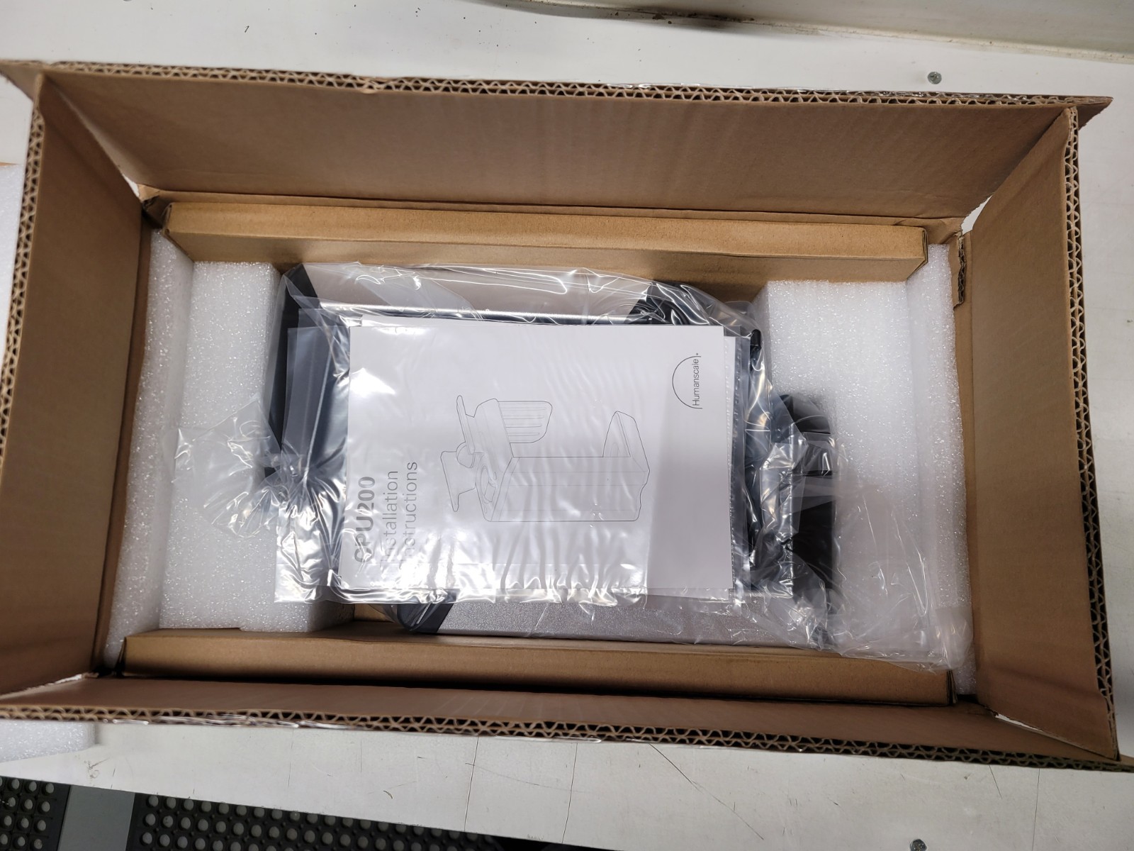 NEW CPU200 Humanscale CPU Holder Silver/Black Under-Desk Mount (2 Pack) 1000BL01