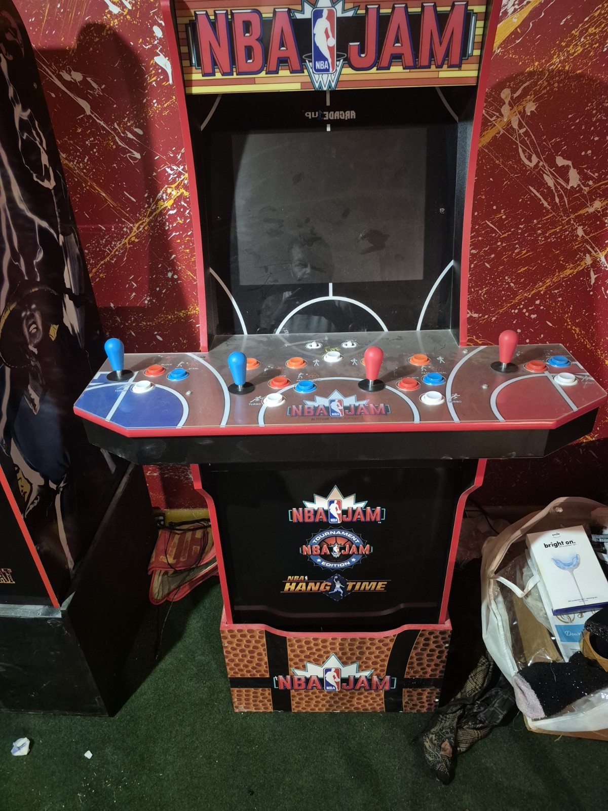 Arcade 1up NBA Jam player  With Riser