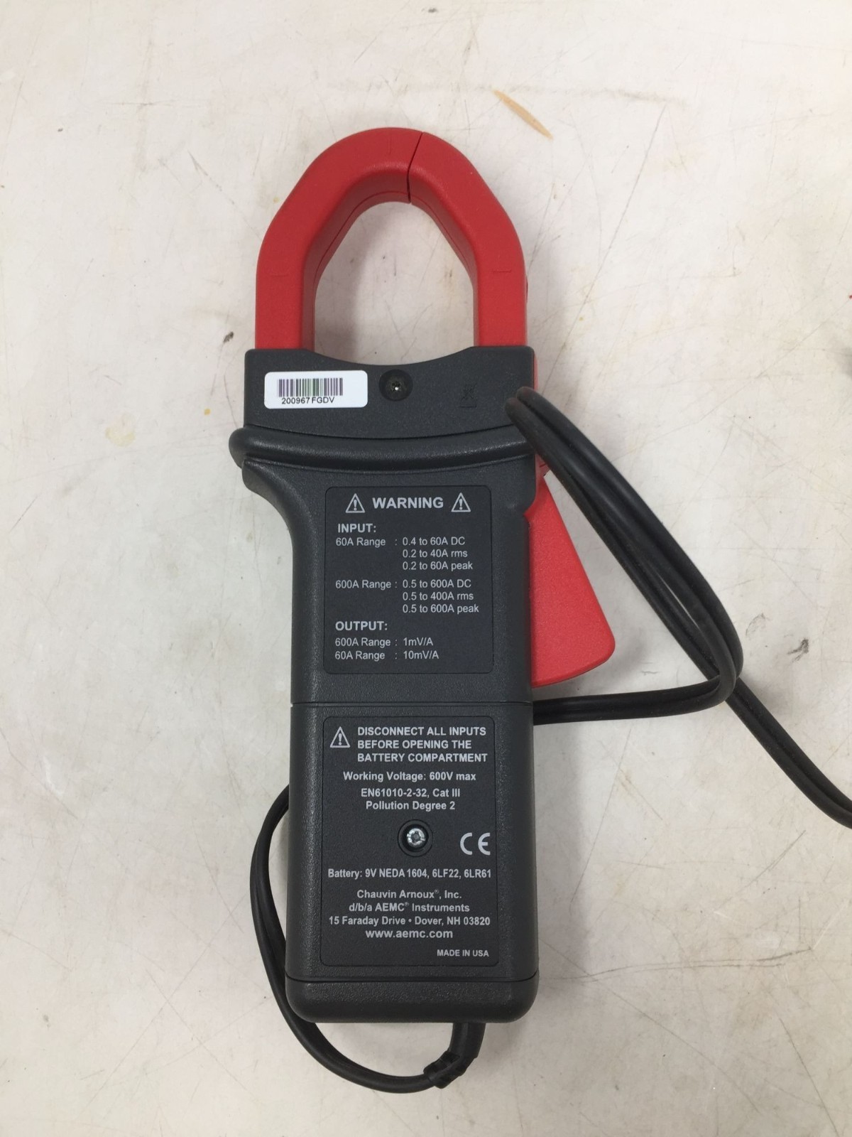 AEMC Instruments AC/DC Current Probe Model MR411