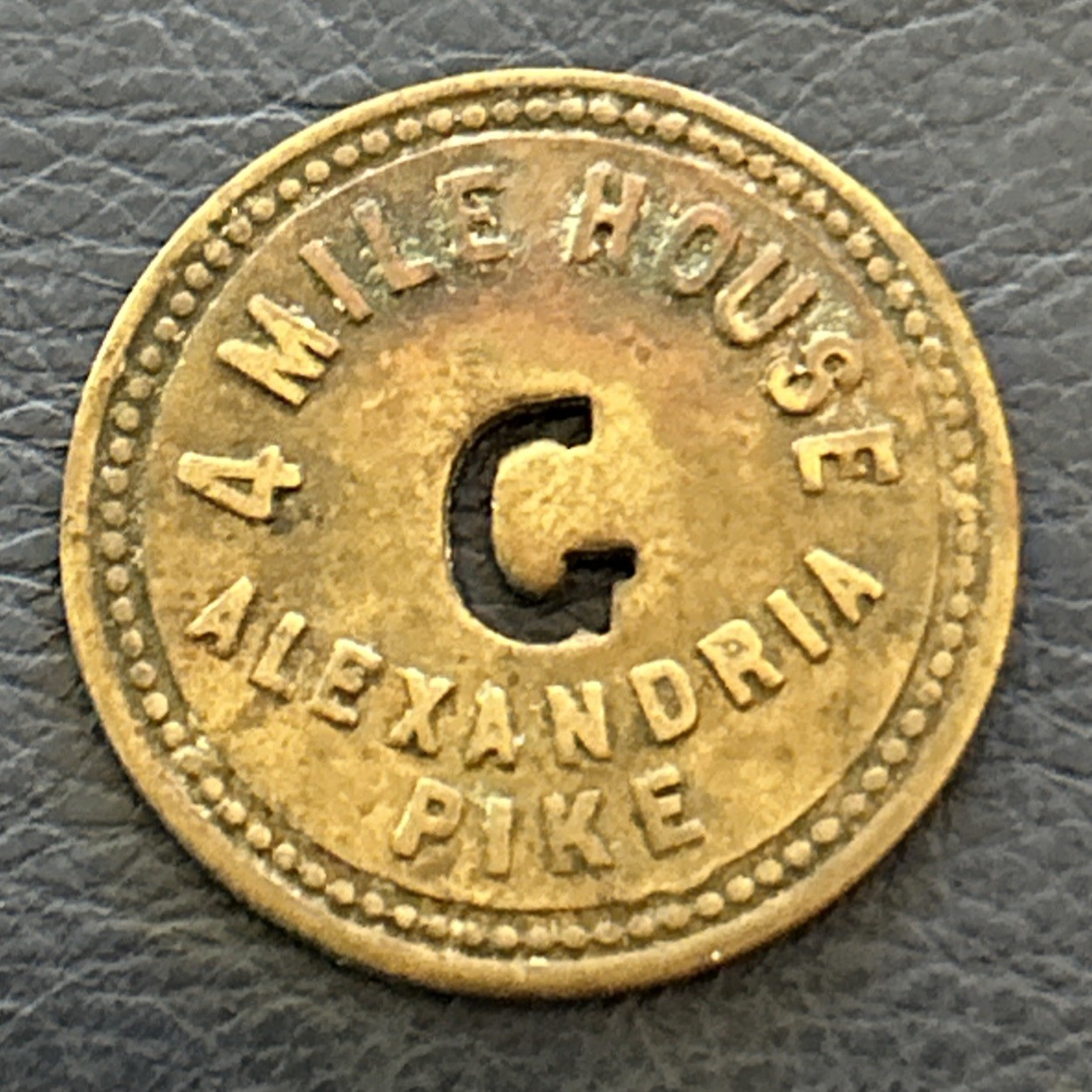 Alexandria Kentucky Trade Token 4 Mile House Alexandria Pike 5¢