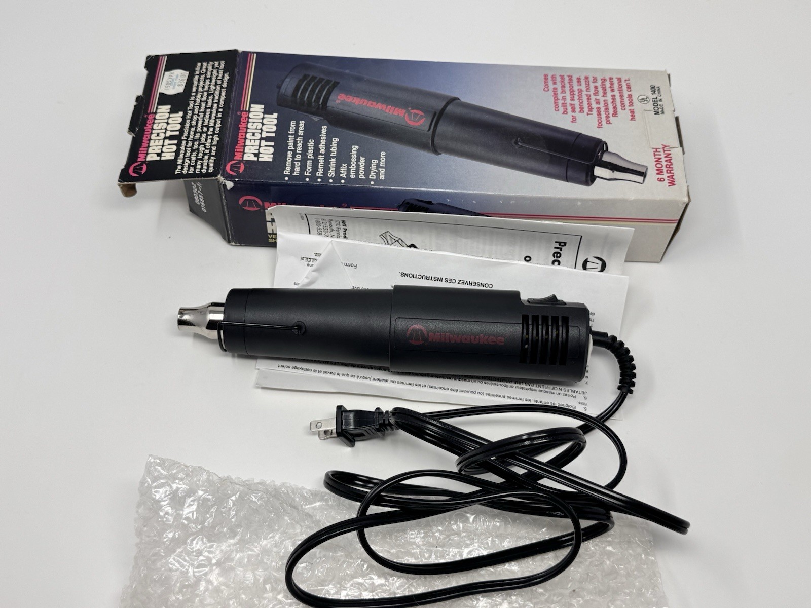 Milwaukee Precision Hot Tool Model 1400 Heat Tool 360W Box Manual